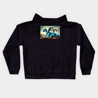 Cute Wool Art Dragon 5 of 20 Designs Kids Hoodie